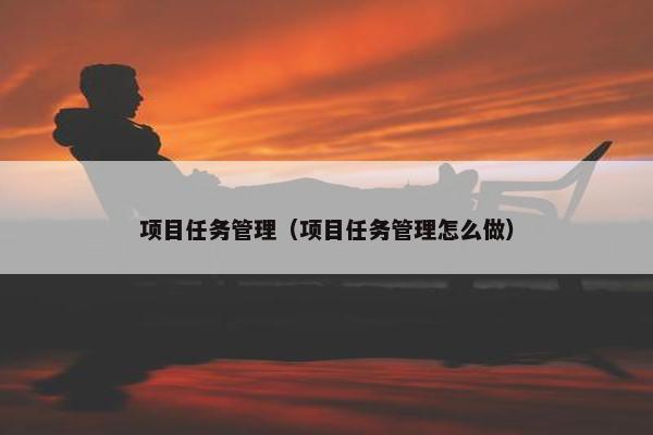 项目任务管理（项目任务管理怎么做）