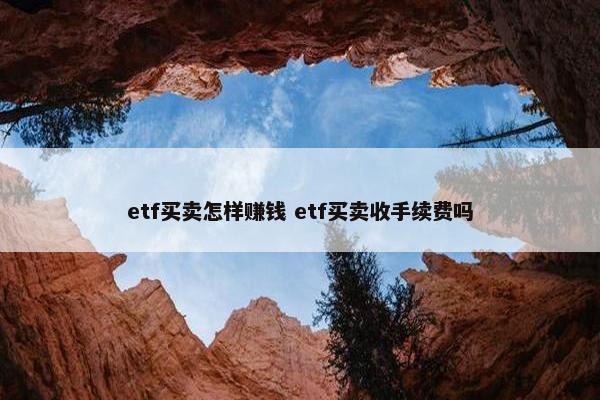 etf买卖怎样赚钱 etf买卖收手续费吗