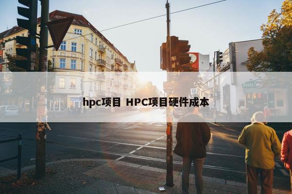 hpc项目 HPC项目硬件成本