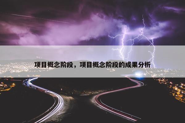 项目概念阶段，项目概念阶段的成果分析