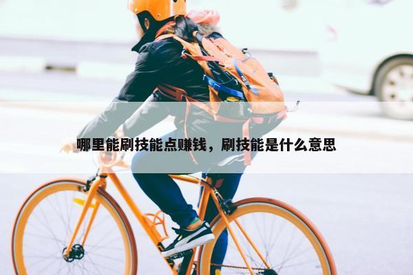 哪里能刷技能点赚钱，刷技能是什么意思