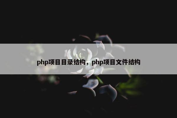 php项目目录结构，php项目文件结构