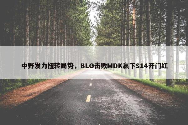 中野发力扭转局势，BLG击败MDK赢下S14开门红