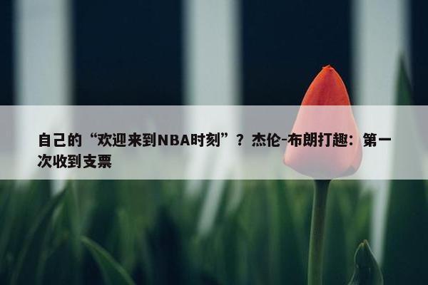 自己的“欢迎来到NBA时刻”？杰伦-布朗打趣：第一次收到支票