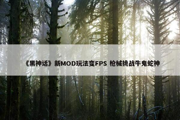 《黑神话》新MOD玩法变FPS 枪械挑战牛鬼蛇神