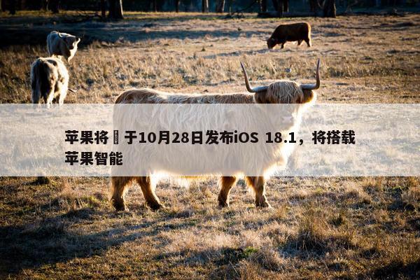 苹果将​于10月28日发布iOS 18.1，将搭载苹果智能